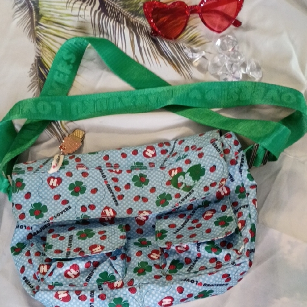 Harajuku Vintage Stylish Green and Blue Women's Bag
